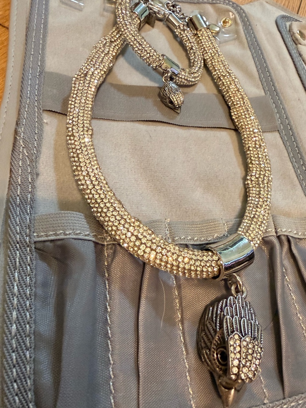 Kurt Geiger (SET)- Sig.Eagle Mesh Chunky Rope Collar Necklace&Bracelet